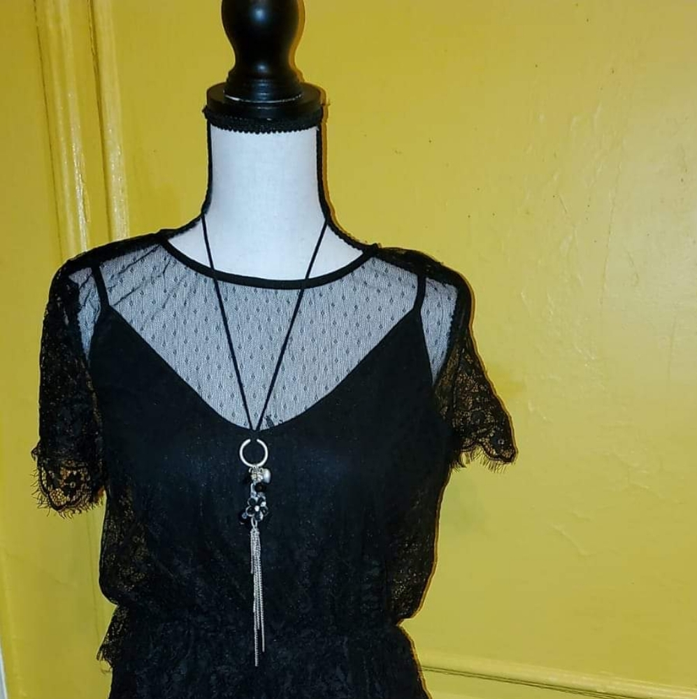 Black lace dress